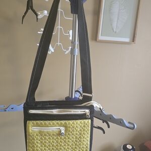 Quilted Yellow and Black Crossbody Bag